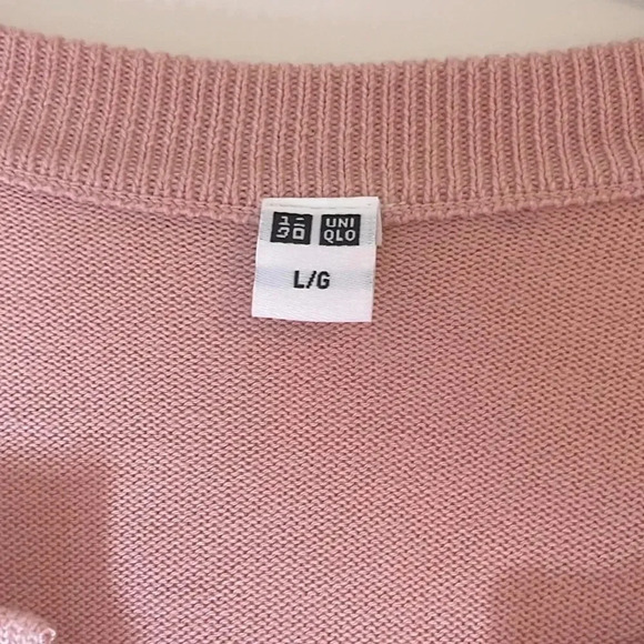 UNIQLO Peach Cotton Cardigan - Size L/G - Picture 3 of 3